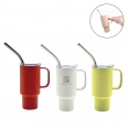3oz Mini Tumbler with Handle and Straw