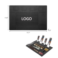 17.7'' x 11.8'' Magnetic Barber Organizer Mat for Clippers