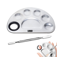 Multifunctional Stainless Steel Makeup Palette With Spatula
