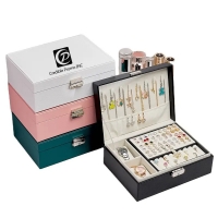 Jewelry PU Organizer Container With Lock