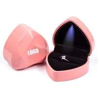 LED Light Heart Shaped Ring Box
