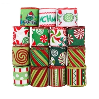 Christmas Wired Edge Ribbon