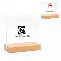 Acrylic Desk Sign With Wooden Stand