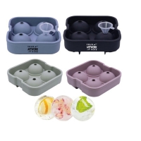 4 Holes Ice Cubes Silicone Golf Ice Balls Ice Maker Molds for Whiskey Cocktails Beer