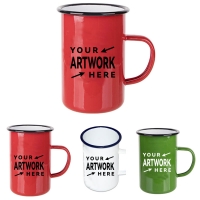 Custom Full Color Imprint 22oz Enameled Steel Cup