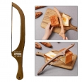 Wooden Bread Knife with Anti-Bend Metal Slicing