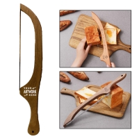 Wooden Bread Knife with Anti-Bend Metal Slicing